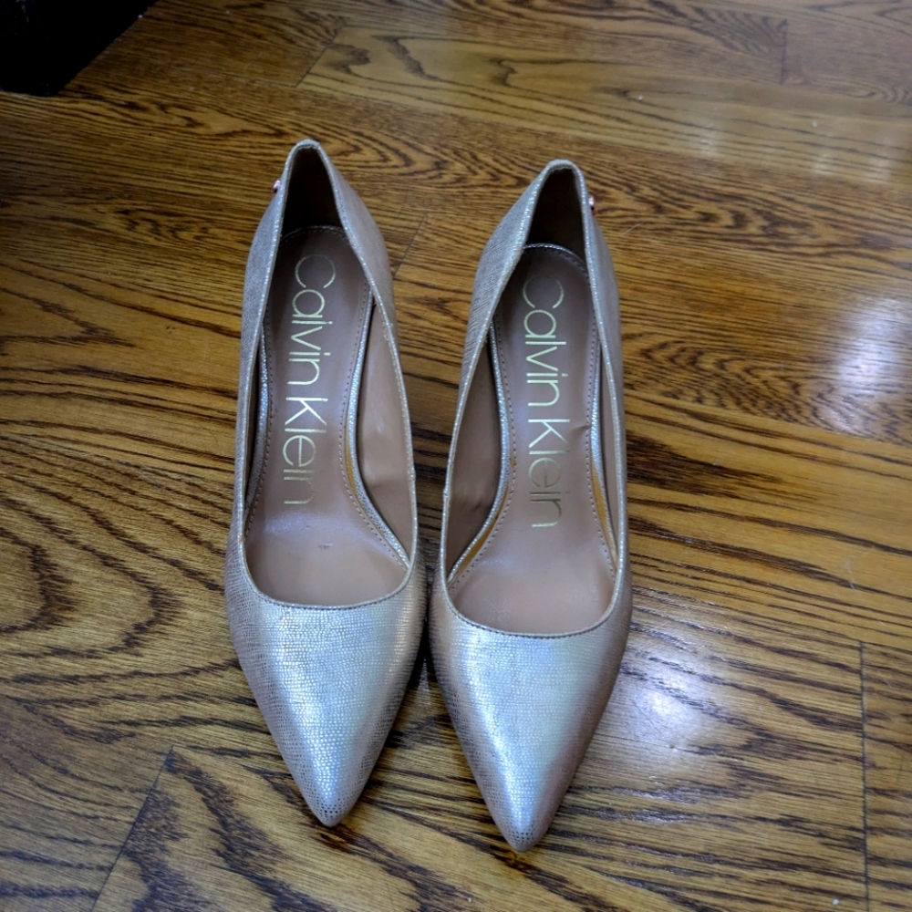 Calvin Klein Champagne Heels 9